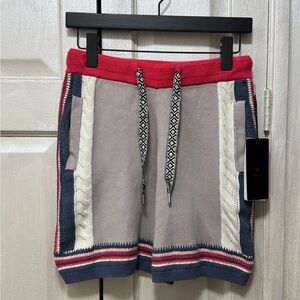 Alpha Style Men’s S Sparks Cable Knit Cotton MulticolorShorts Smoky Pink